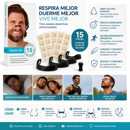Tiras Nasales Deportivas Antirronquidos