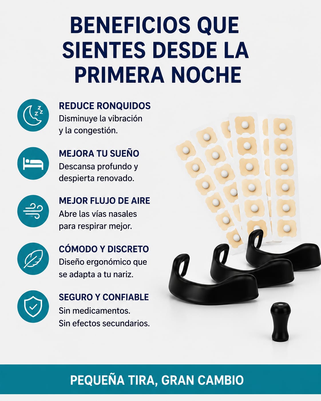 Tiras Nasales Deportivas Antirronquidos